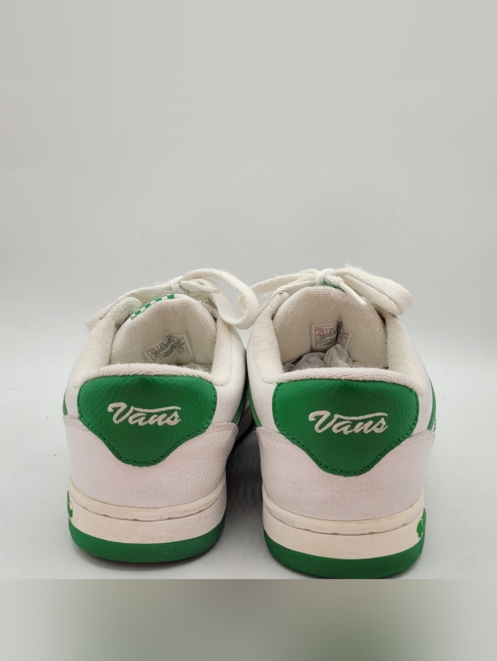 Vans Hylan Sneakers Size 9 ~ White And Green - Picture 8 of 16